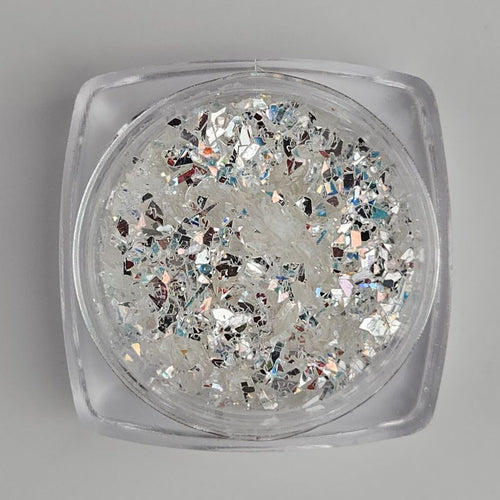 Bild 1 in Galerieansicht laden. Nail Art Flakes mit Farbwechsel 01) Silver