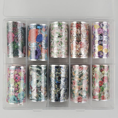 Bild 1 in Galerieansicht laden. 10x Nailart Transfer Folie in Box #11-10