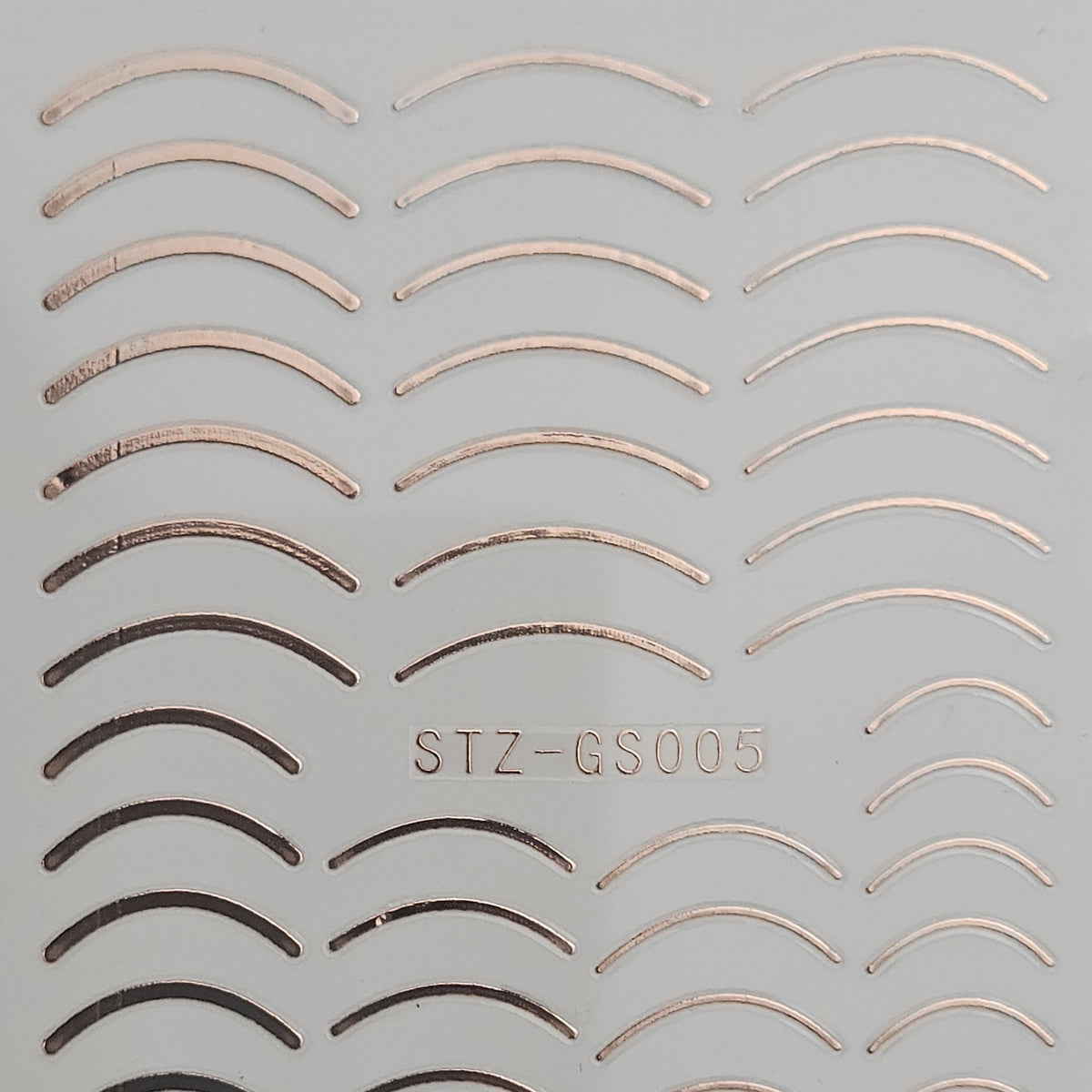 Metallic Nail Sticker Stripes rosegold - gebogen